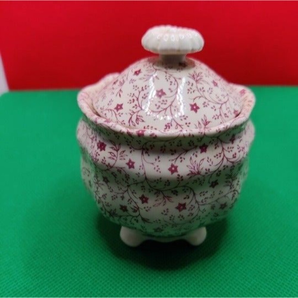Rose Chintz Sugar Bowl with Candle